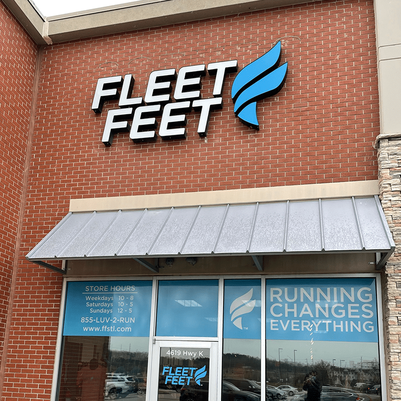 Channel letter sign for Fleet Feet